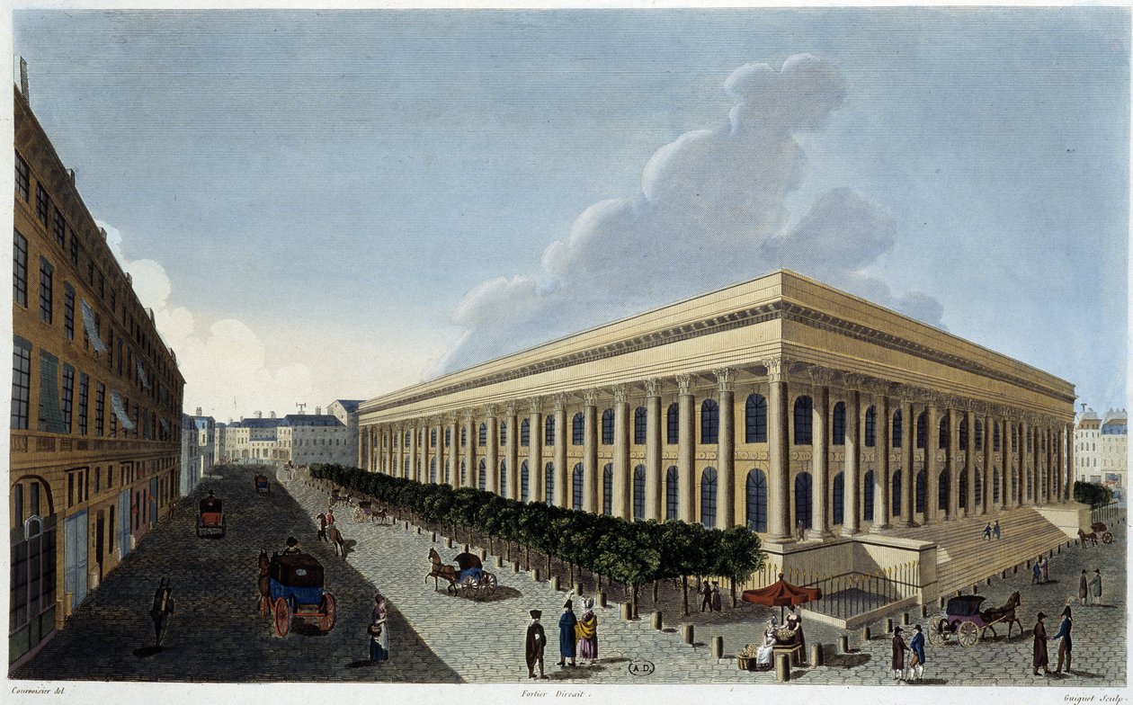 Uitzicht op de nieuwe Beurs en het Tribunal de Commerce - in 