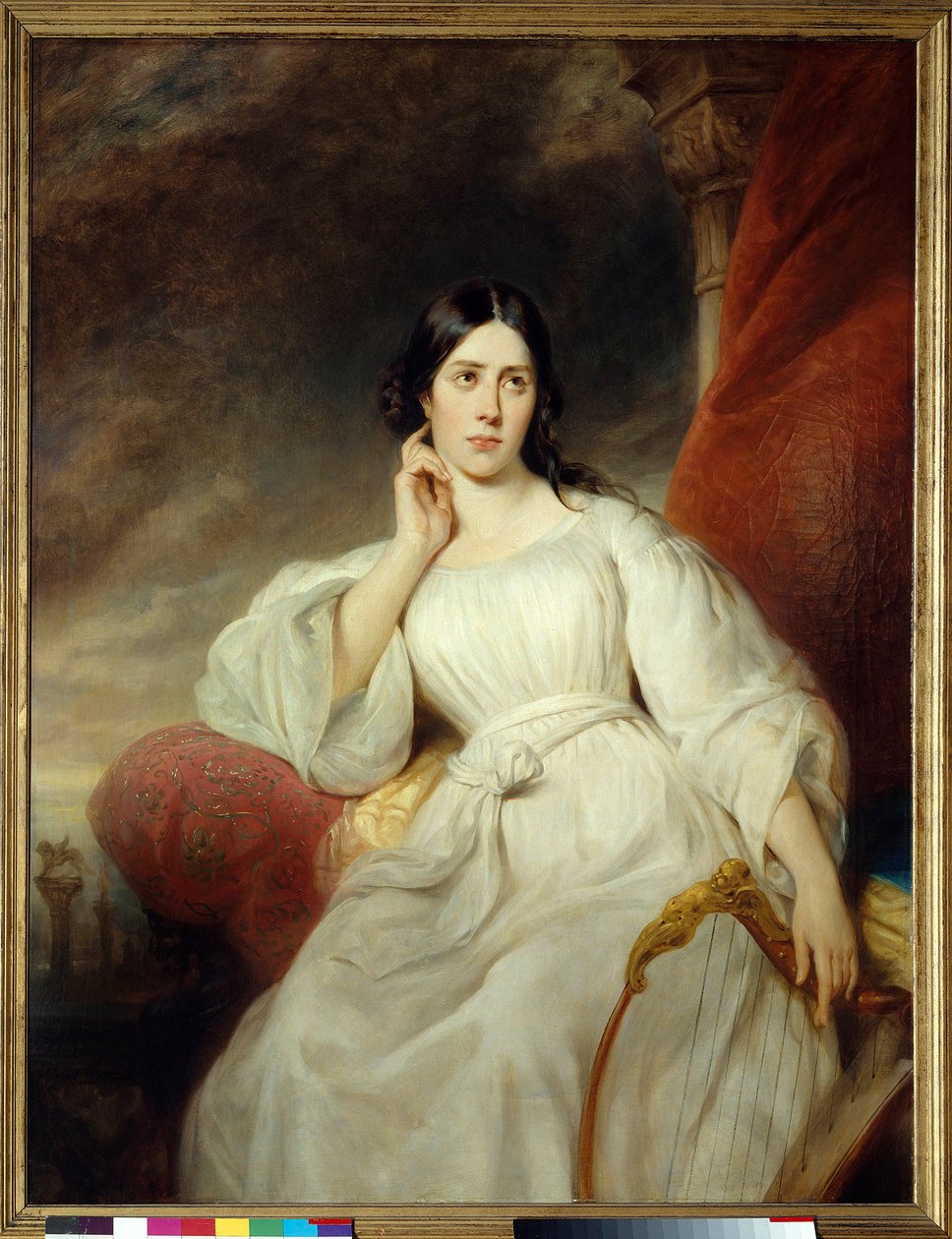 Portret van Maria Garcia, zangeres in de rol van Desdemona voor Othello door Henri Decaisne