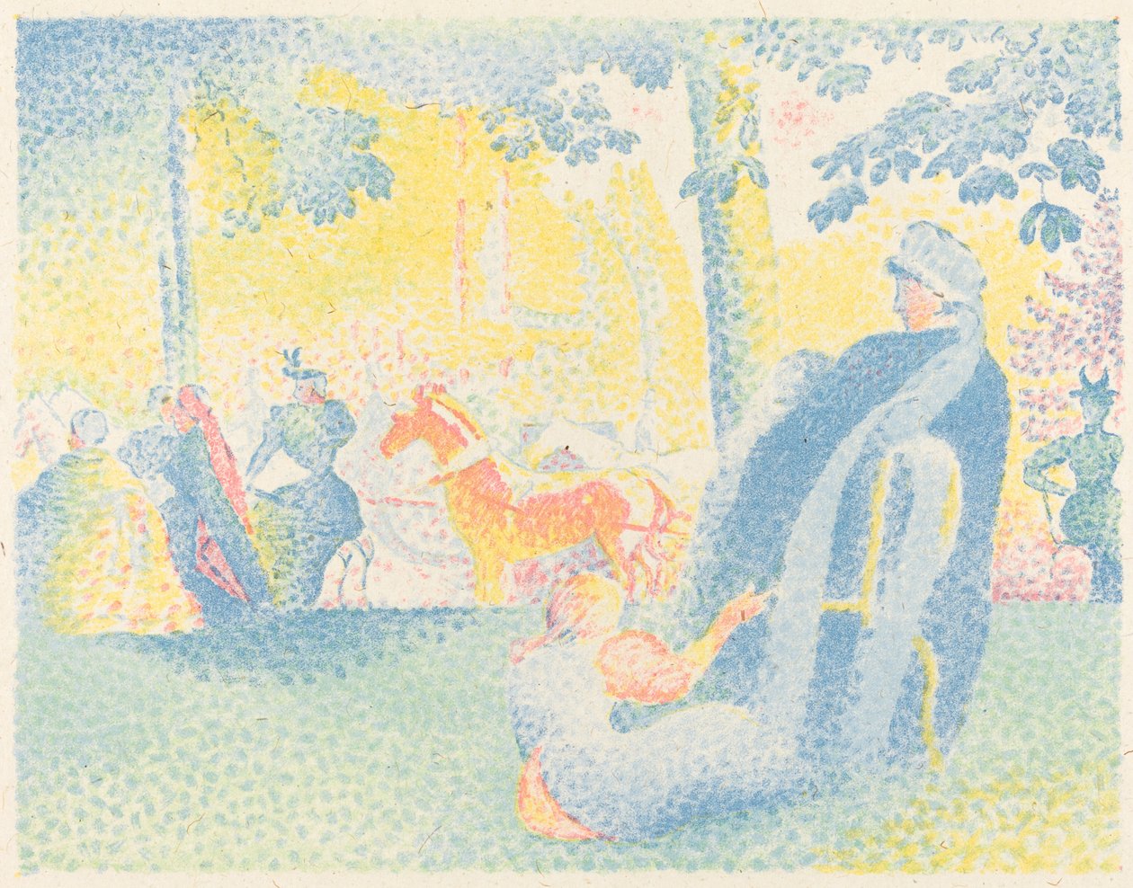 De Champs-Elysées door Henri Edmond Cross