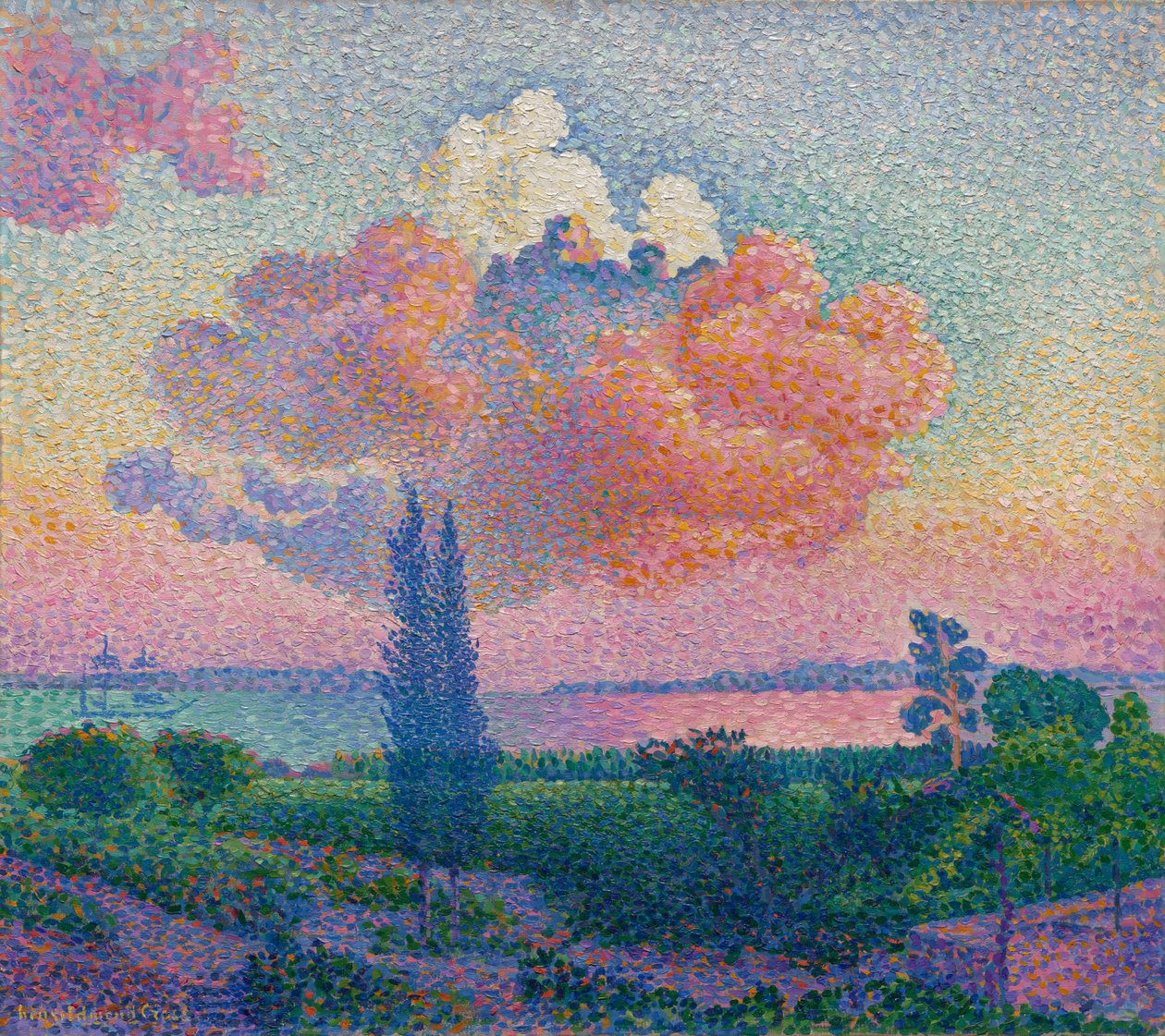De Roze Wolk door Henri Edmond Cross