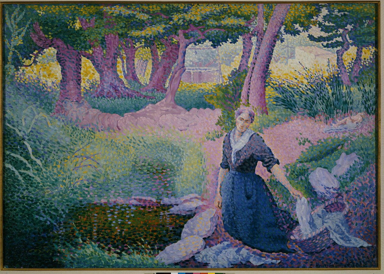 De wasvrouw, 1895-96 door Henri Edmond Cross