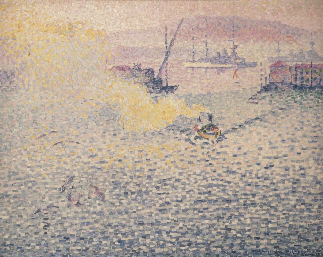 Toulon, winterochtend, 1906-1907 door Henri Edmond Cross
