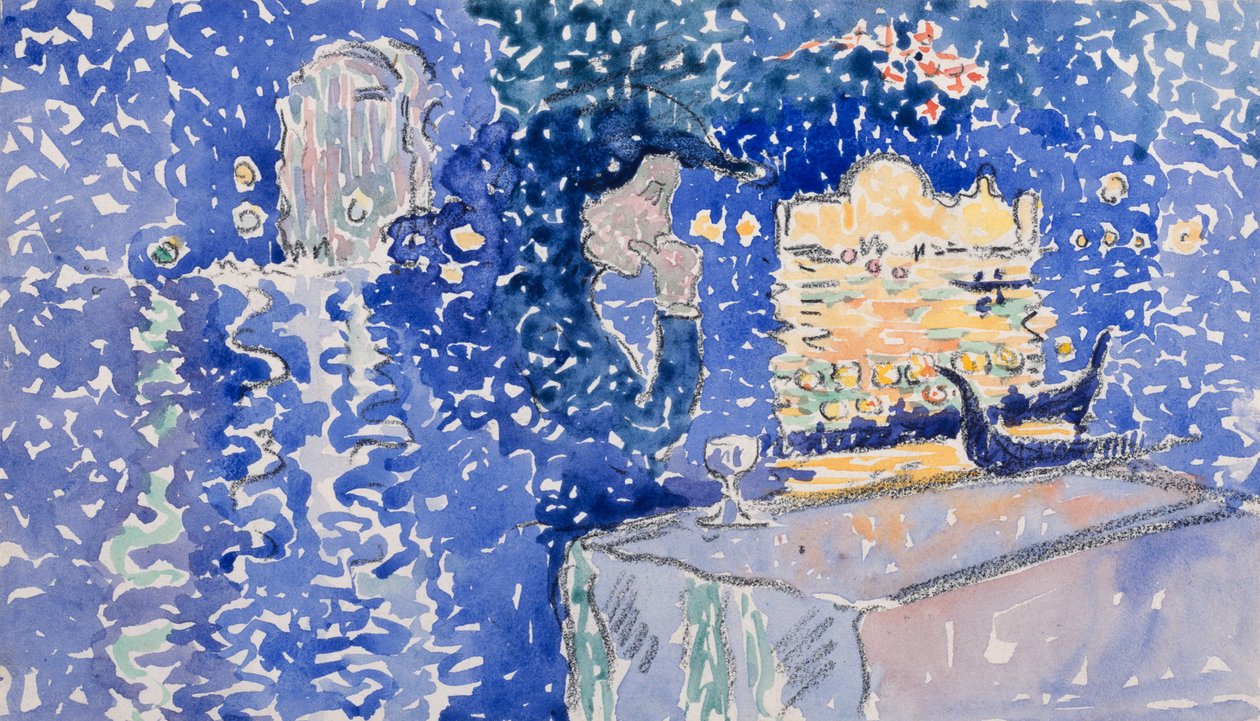 Venetië: Nacht van het Festival van de Verlosser, 1903 door Henri Edmond Cross