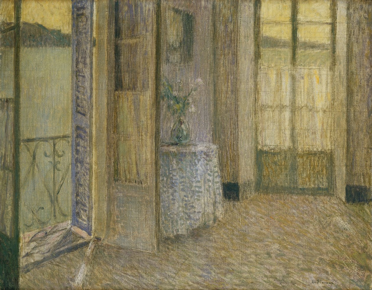 De Blauwe Kamer, Villefranche sur Mer door Henri Eugene Augustin Le Sidaner