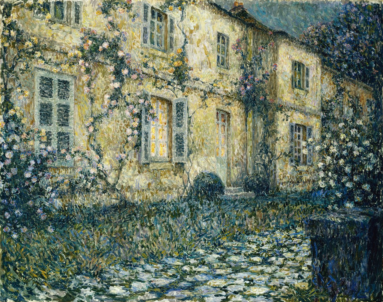 Het Zomerhuis door Henri Eugene Augustin Le Sidaner