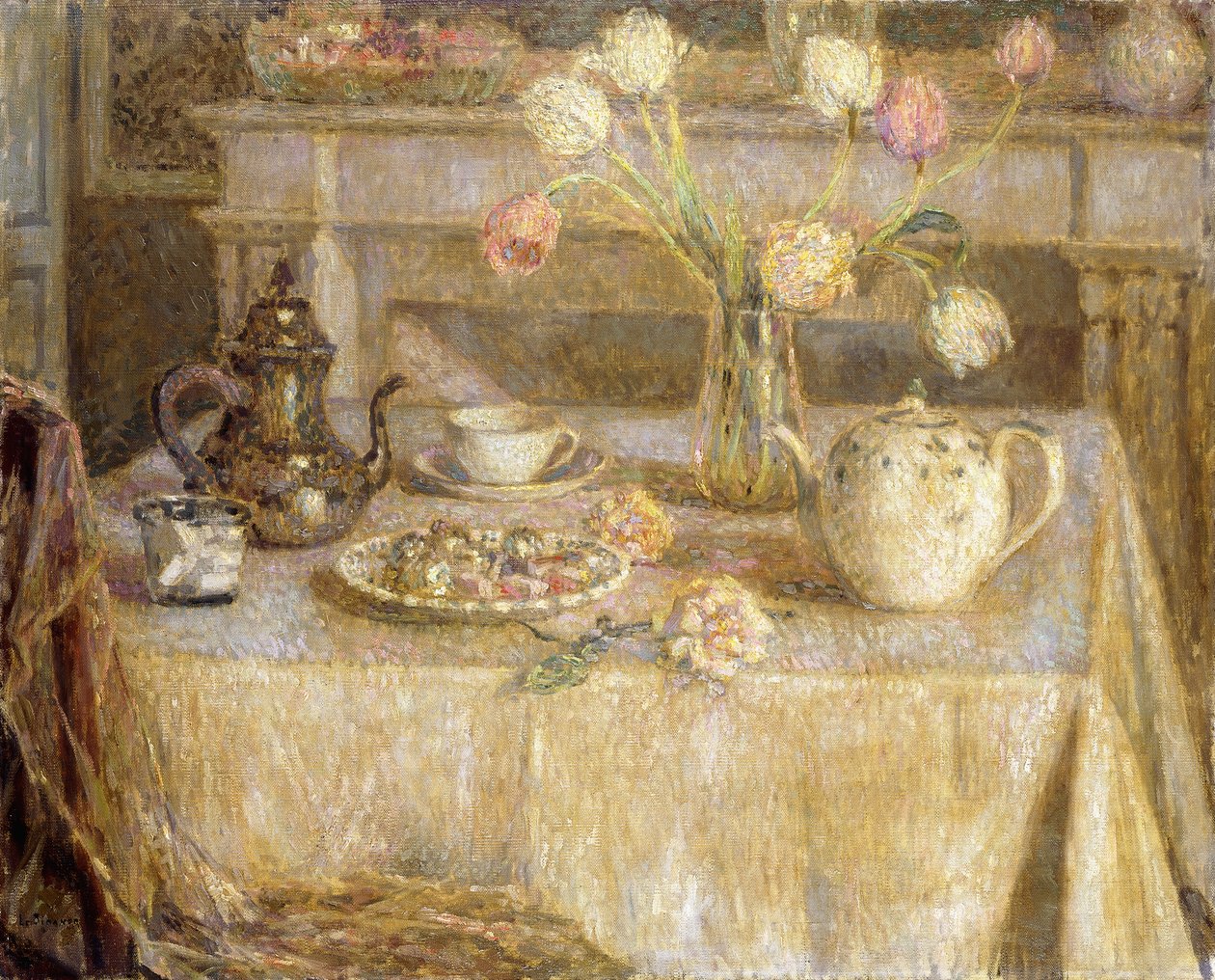 Het Witte Tafellaken door Henri Eugene Augustin Le Sidaner
