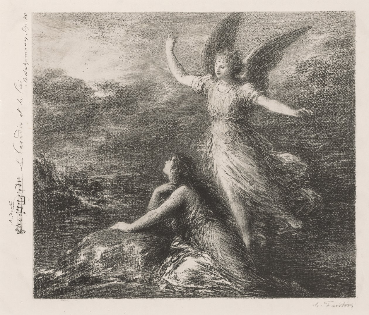 Debuut uit het paradijs en de Peri (tweede plaat) door Henri Fantin-Latour