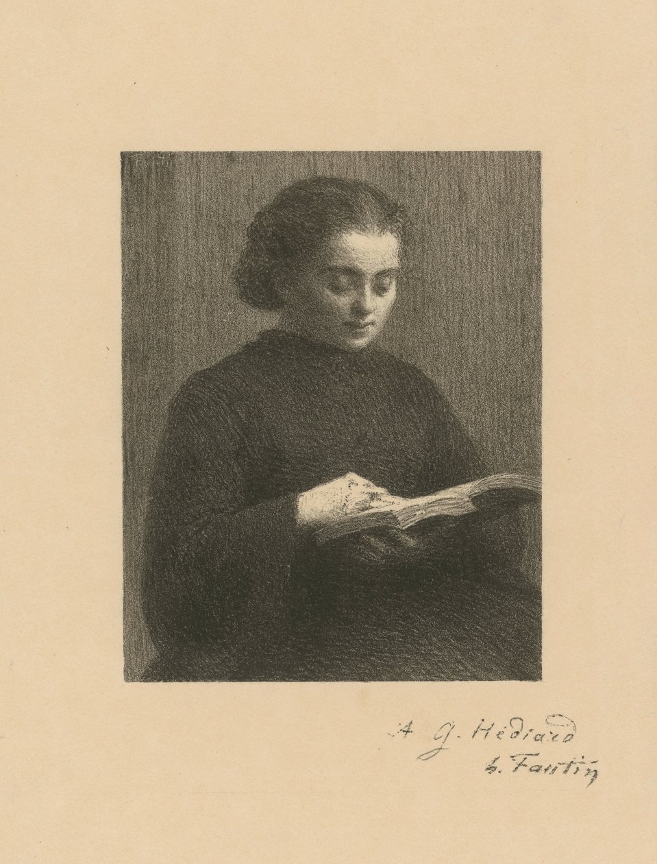 Lezende vrouw door Henri Fantin-Latour