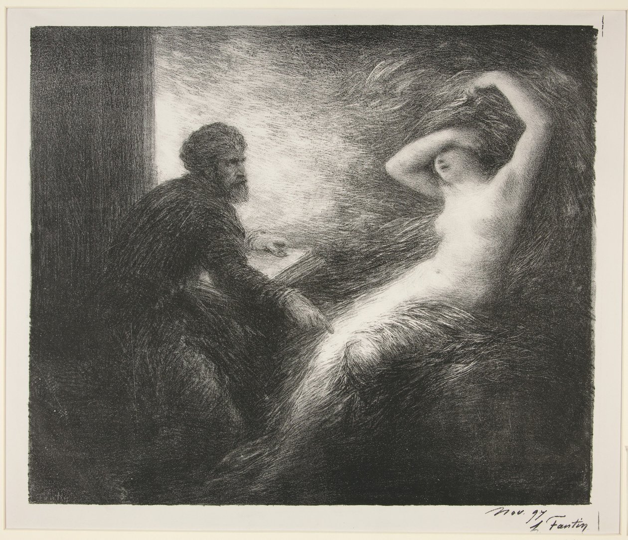 Parsifal: Tweede bedrijf. De verschijning van Kundry door Henri Fantin-Latour