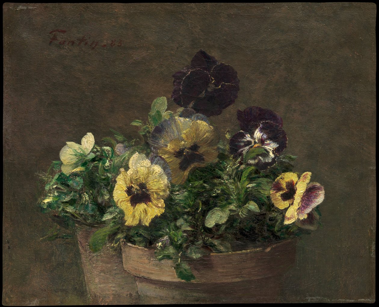 Viooltjes in pot door Henri Fantin-Latour