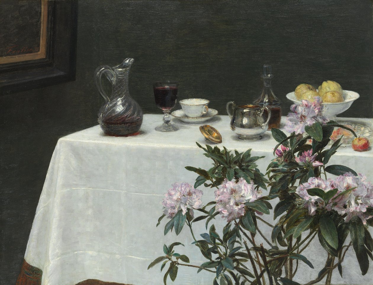 Stilleven: Hoek van een tafel door Henri Fantin-Latour