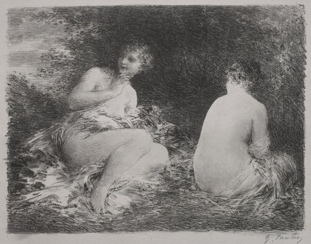 Baden door Ignace Henri Jean Fantin Latour