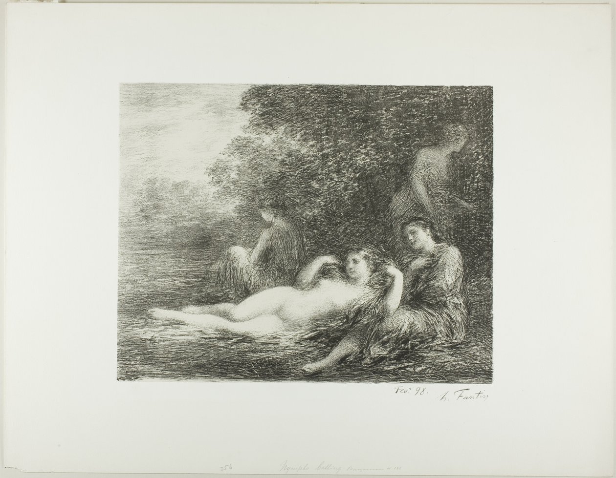Badende Vrouwen, vierde grote plaat door Ignace Henri Jean Fantin Latour