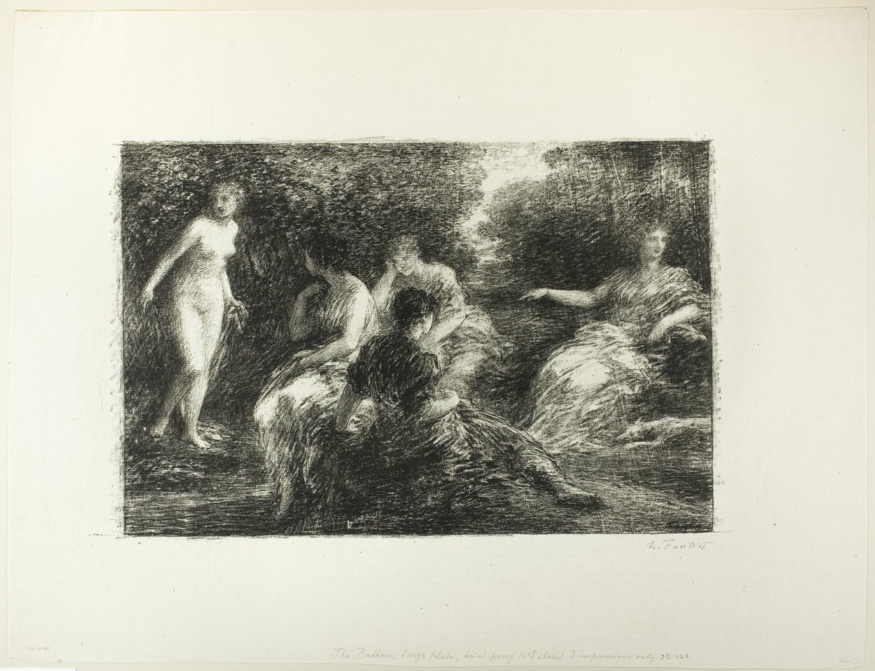 Badende Vrouwen, derde grote plaat door Ignace Henri Jean Fantin-Latour