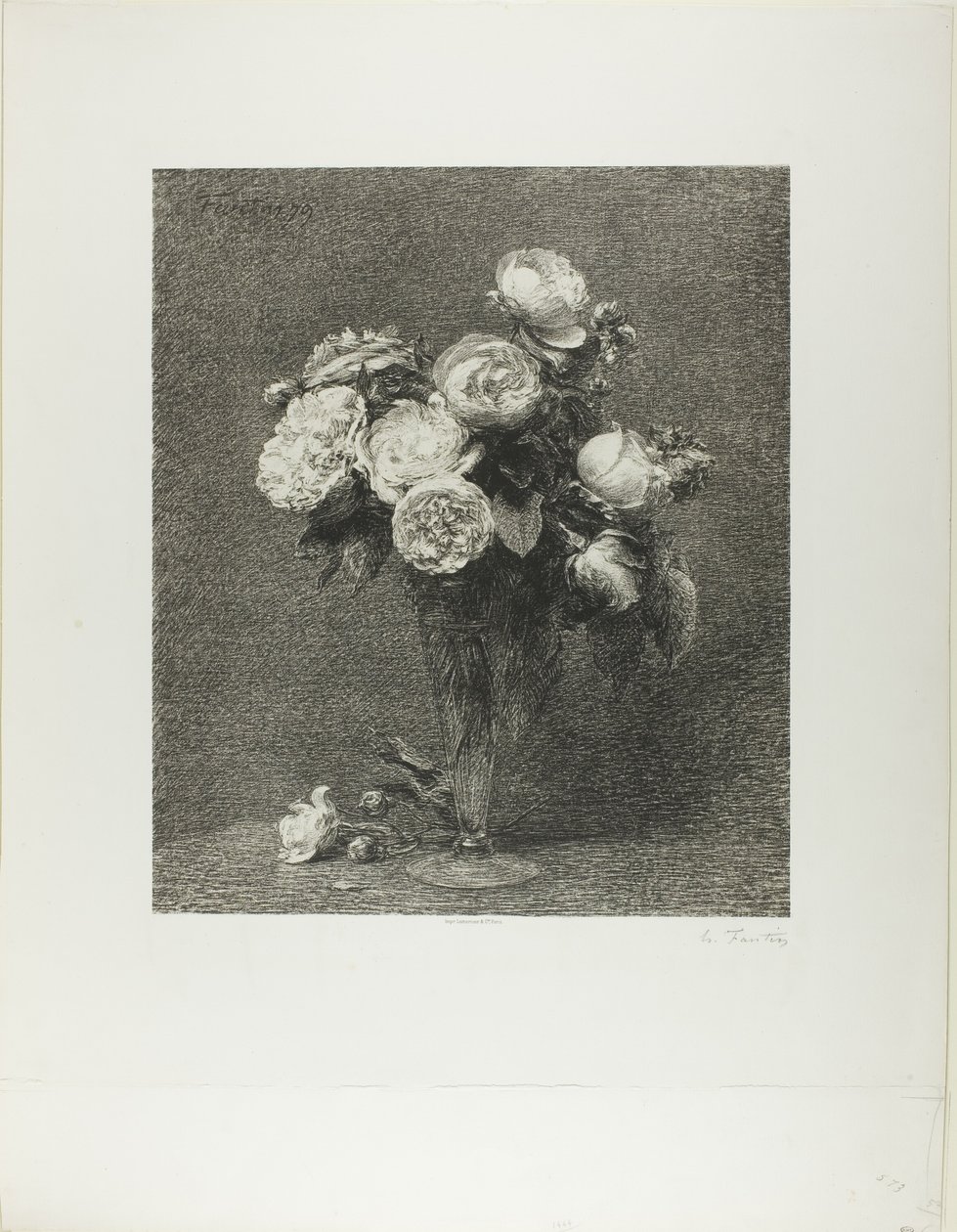 Boeket rozen door Henri Fantin Latour