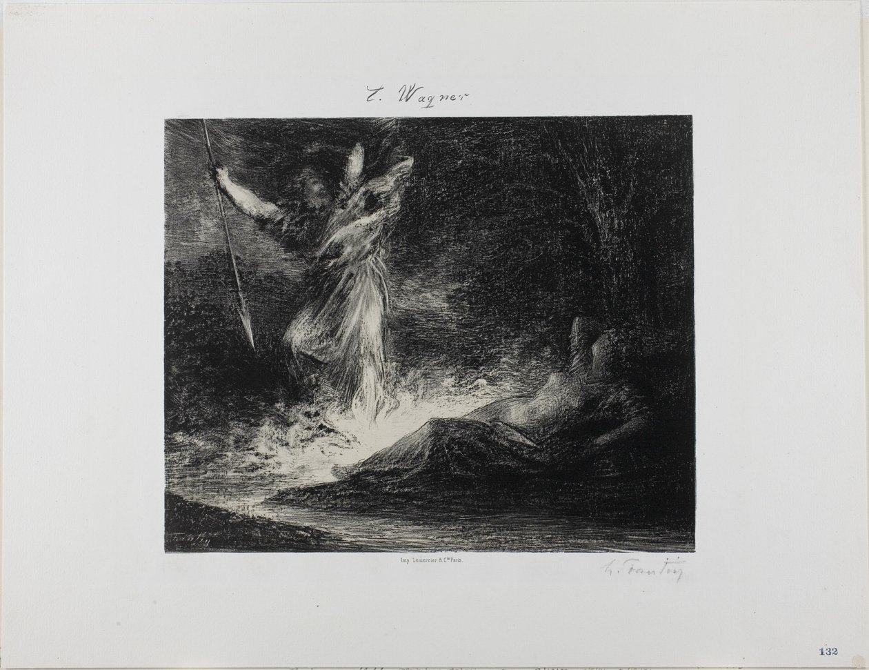 Einde van De Walkure door Ignace Henri Jean Fantin Latour