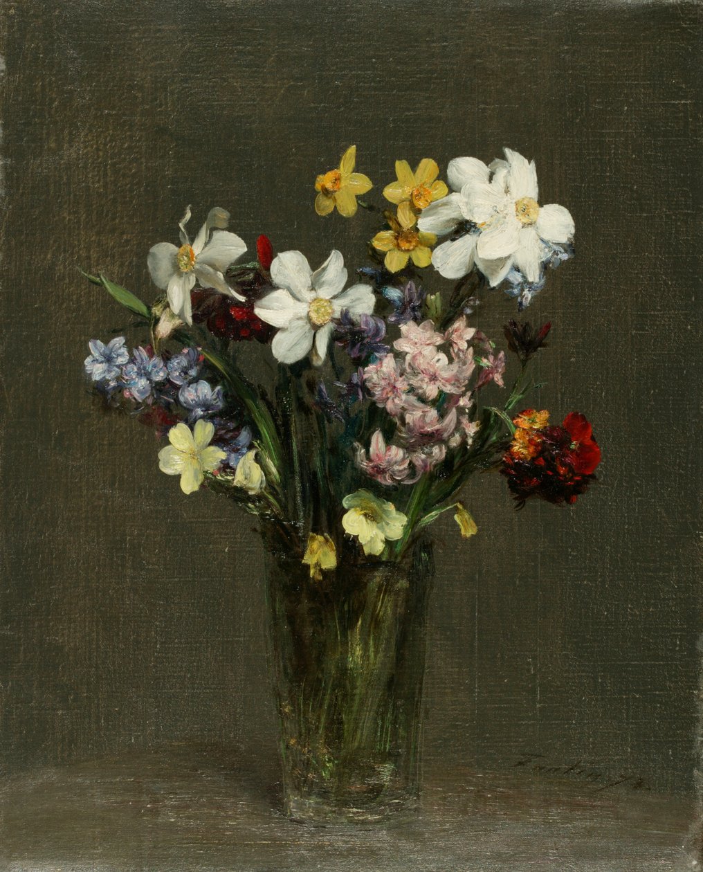 Bloemen in een vaas door Henri Fantin Latour