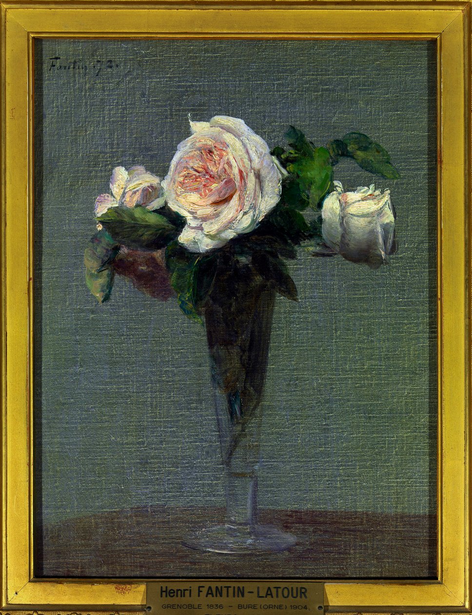Bloemen door Ignace Henri Jean Fantin-Latour