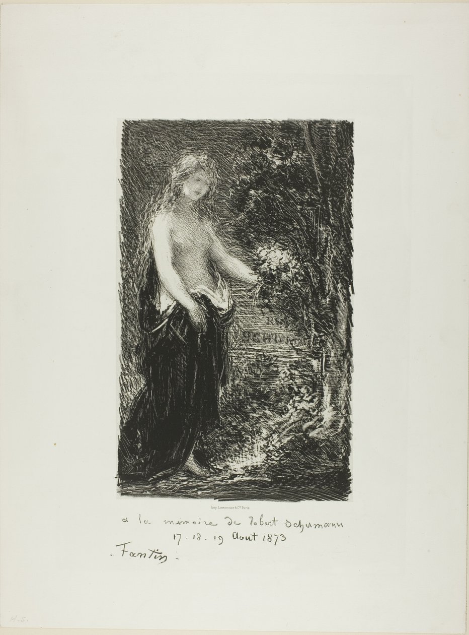 Ter nagedachtenis aan Robert Schumann door Ignace Henri Jean Fantin Latour