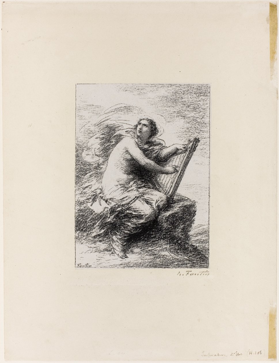 Inspiratie, eerste plaat door Ignace Henri Jean Fantin Latour