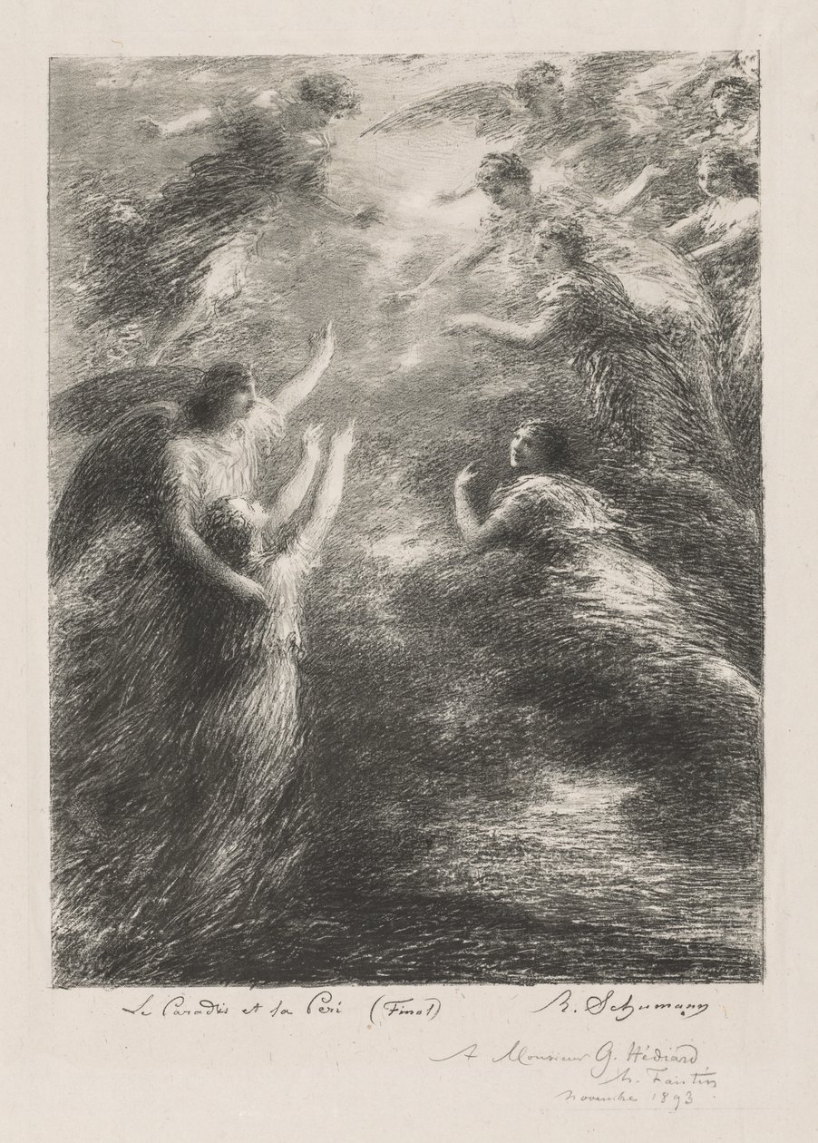 Het Paradijs en de Peri door Ignace Henri Jean Fantin Latour