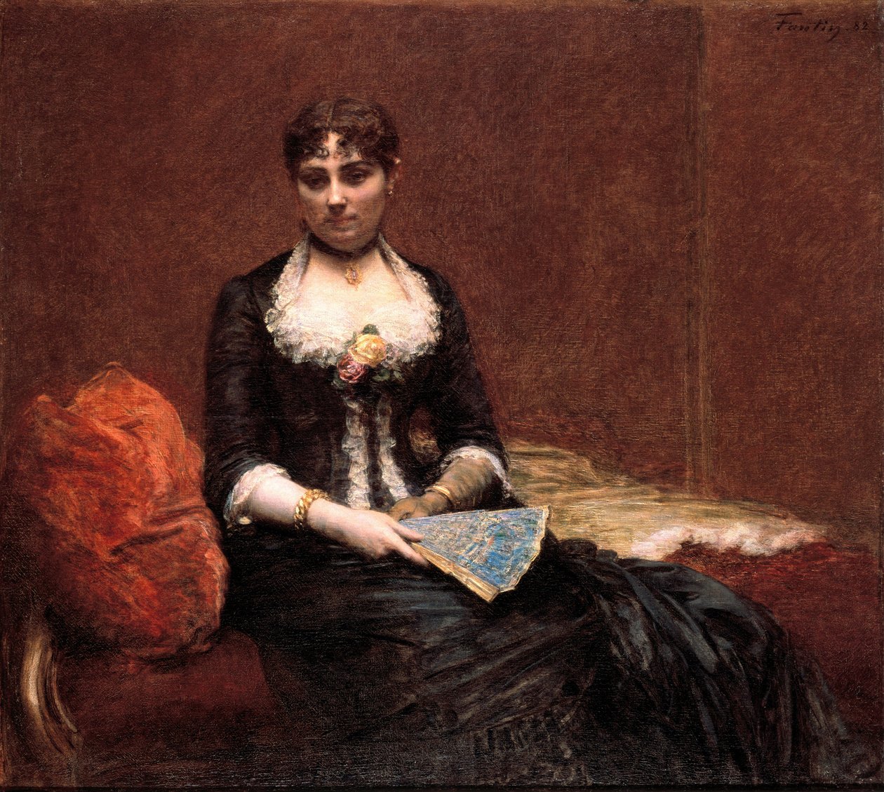 Portret van Madame Léon Maître door Henri Fantin-Latour