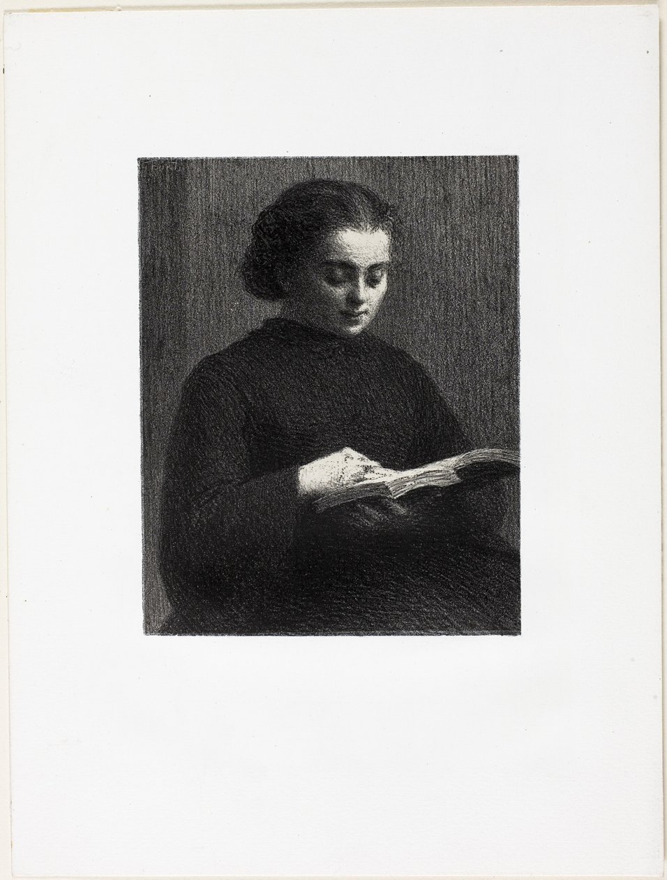 Lezen door Ignace Henri Jean Fantin Latour