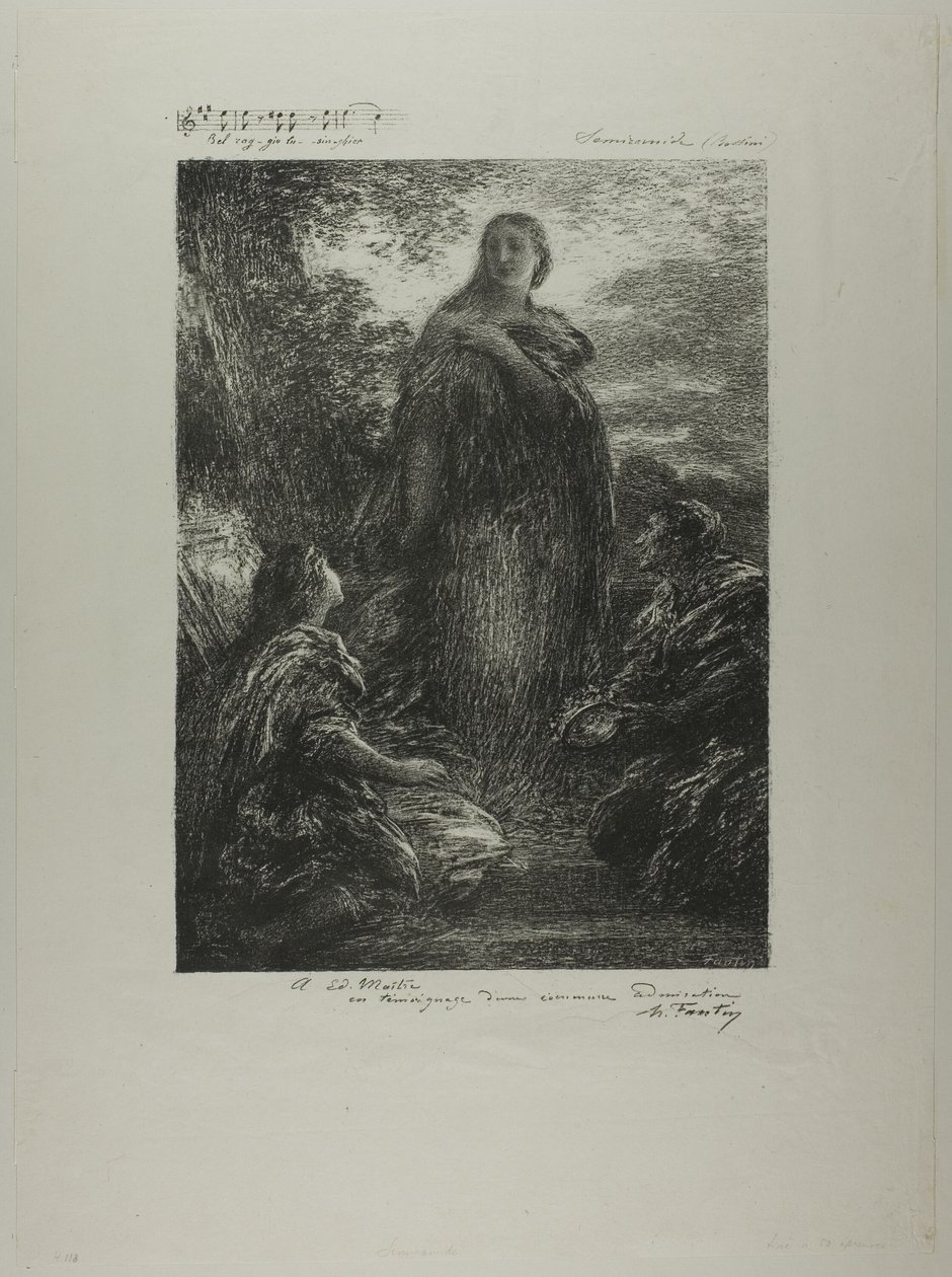 Semiramis door Ignace Henri Jean Fantin Latour