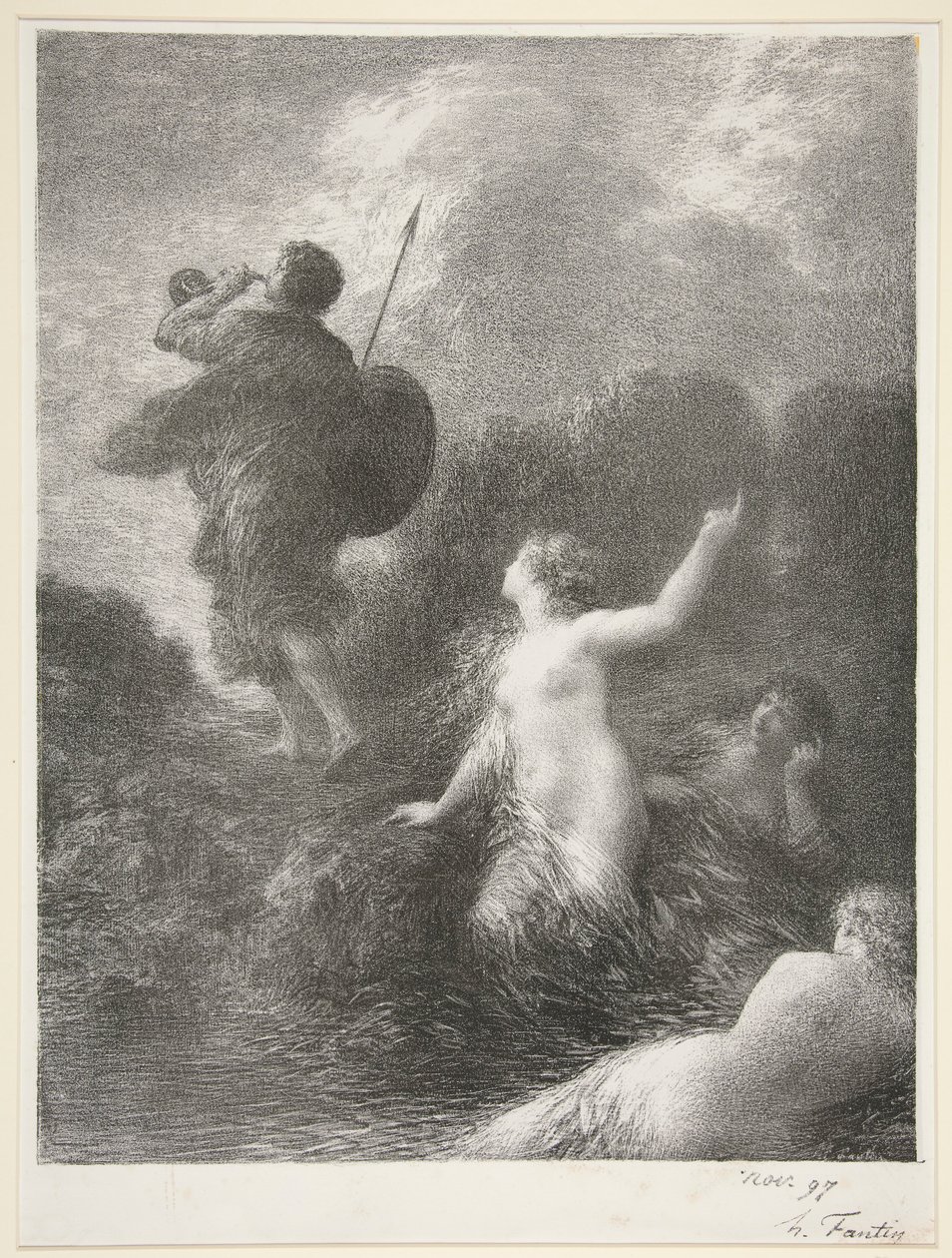 Siegfried en de Rijnmeisjes door Ignace Henri Jean Fantin-Latour