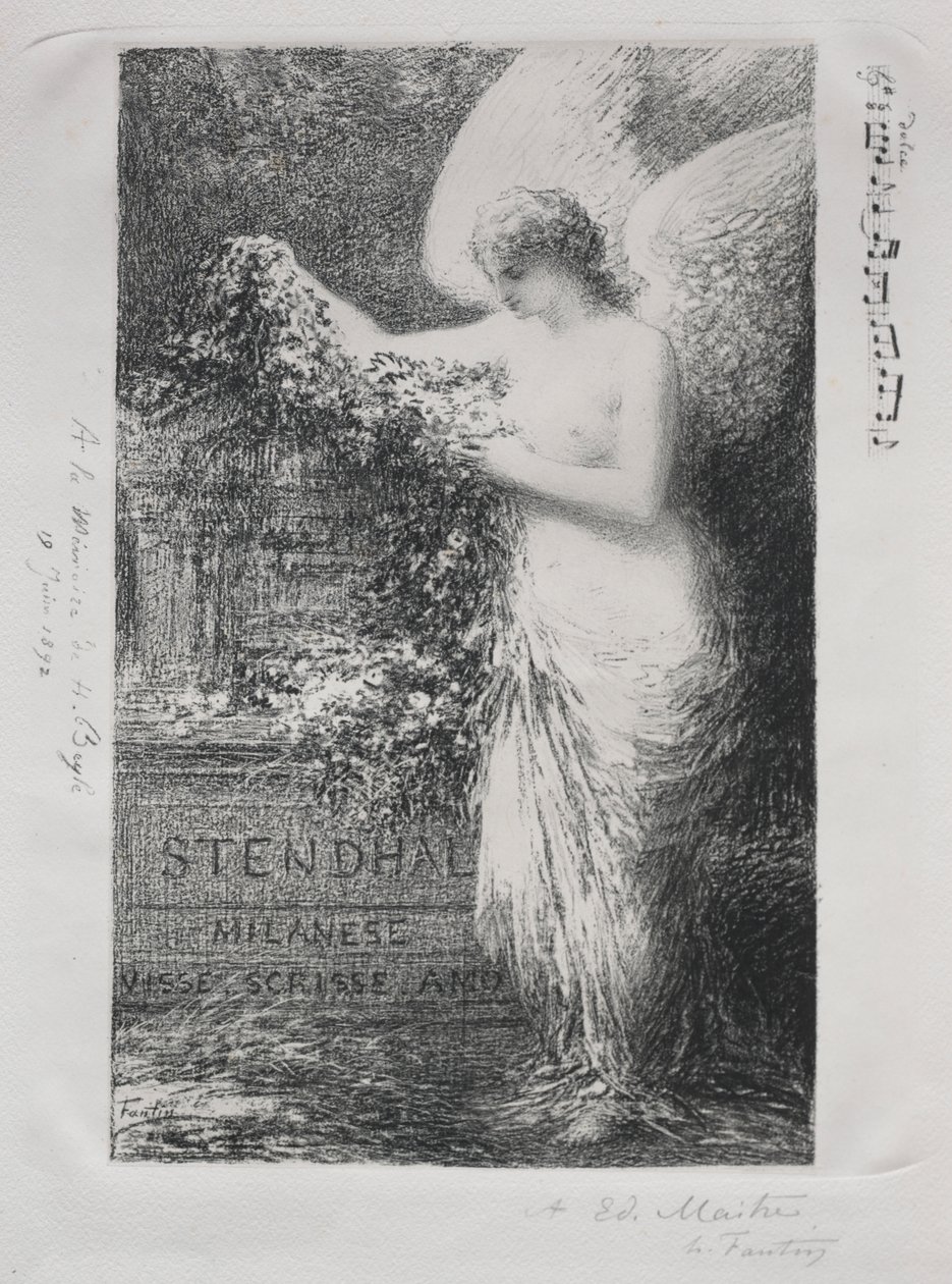 À Stendhal door Ignace Henri Jean Fantin Latour