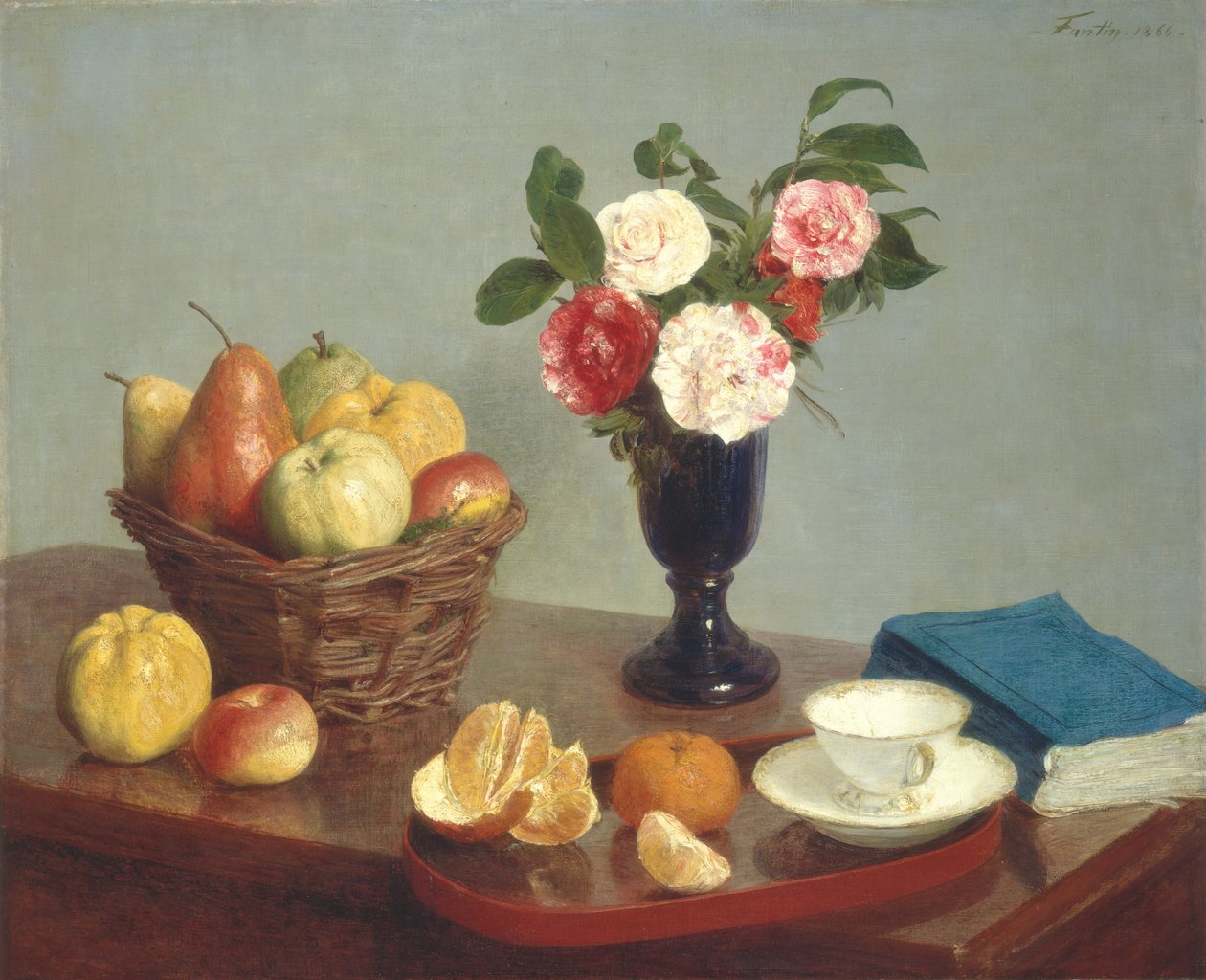 Stilleven door Ignace Henri Jean Fantin Latour