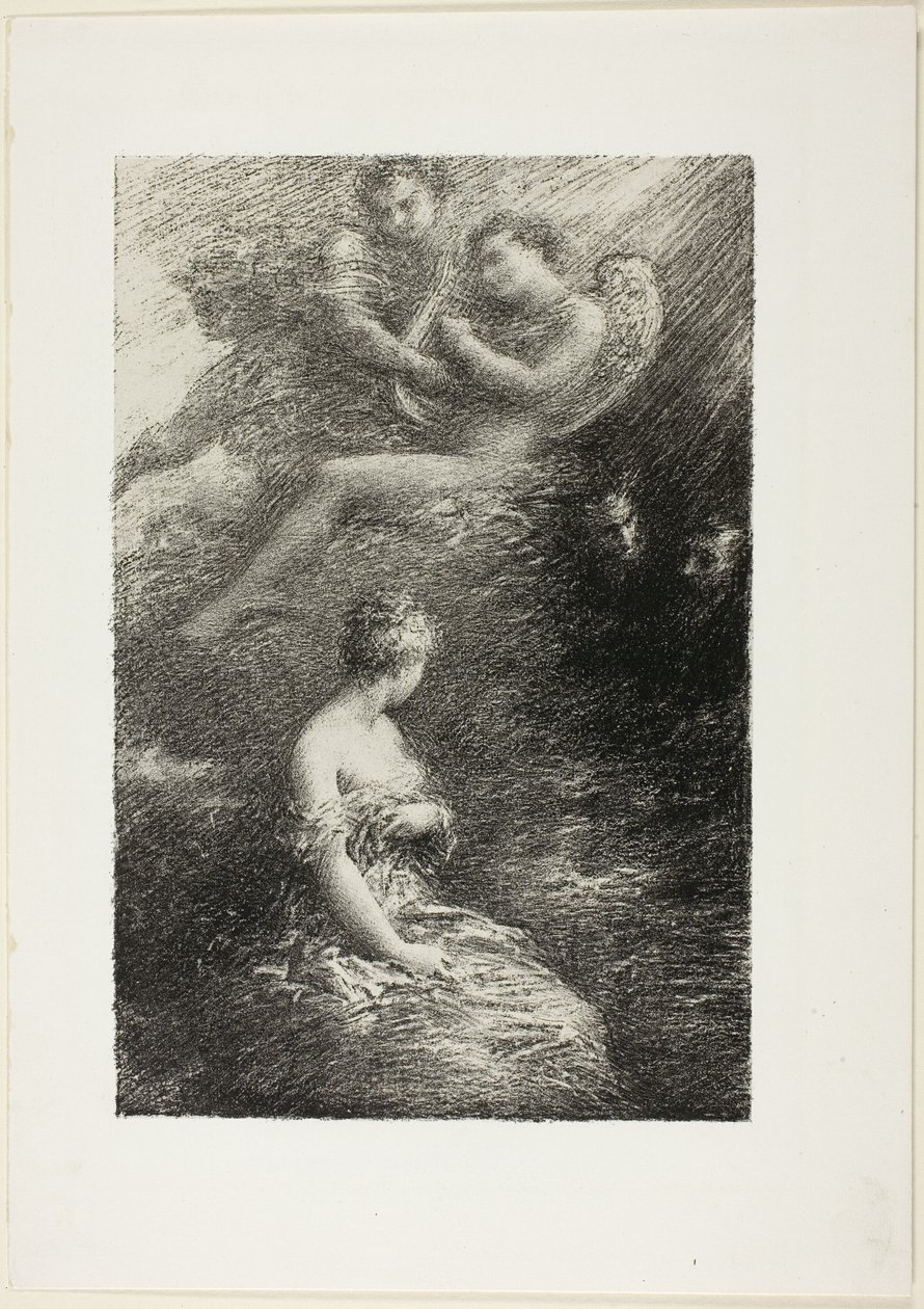 De verdoemenis van Faust: De verschijning van Marguerite door Ignace Henri Jean Fantin Latour