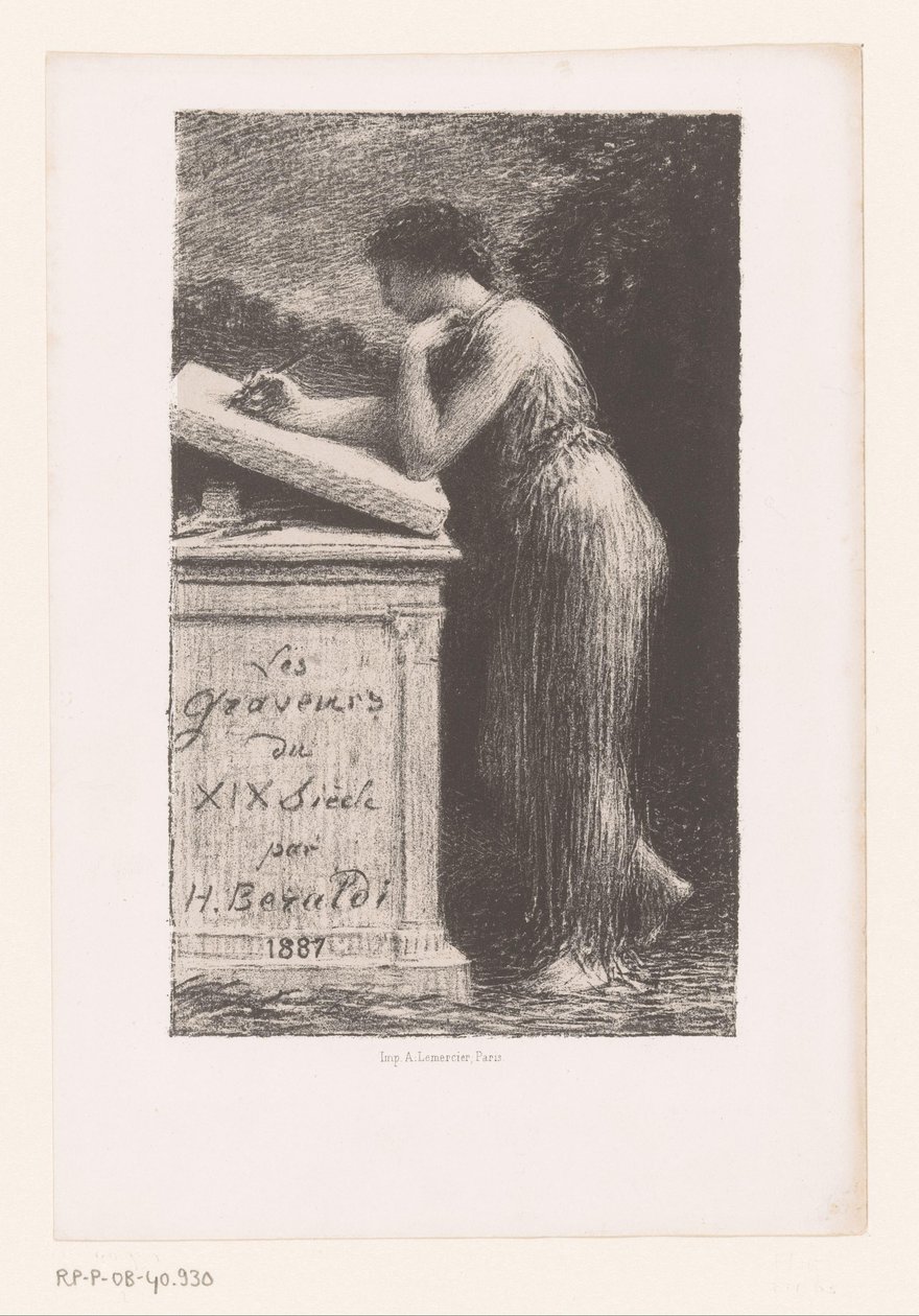 Titelprent voor: Les Graveurs du XIX siècle door Ignace Henri Jean Fantin Latour