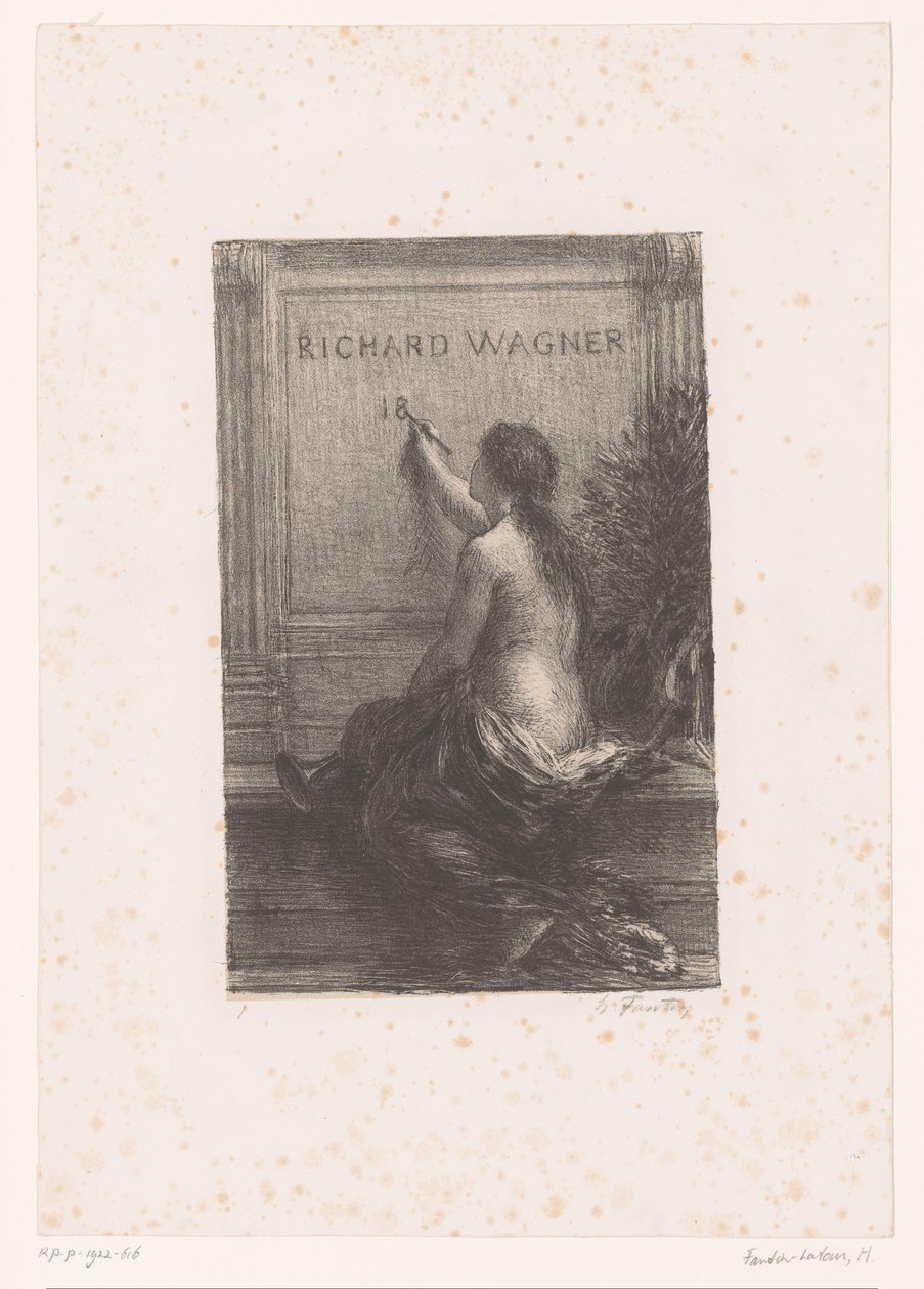 Titelprent voor: Richard Wagner, sa vie et ses œuvres door Ignace Henri Jean Fantin Latour