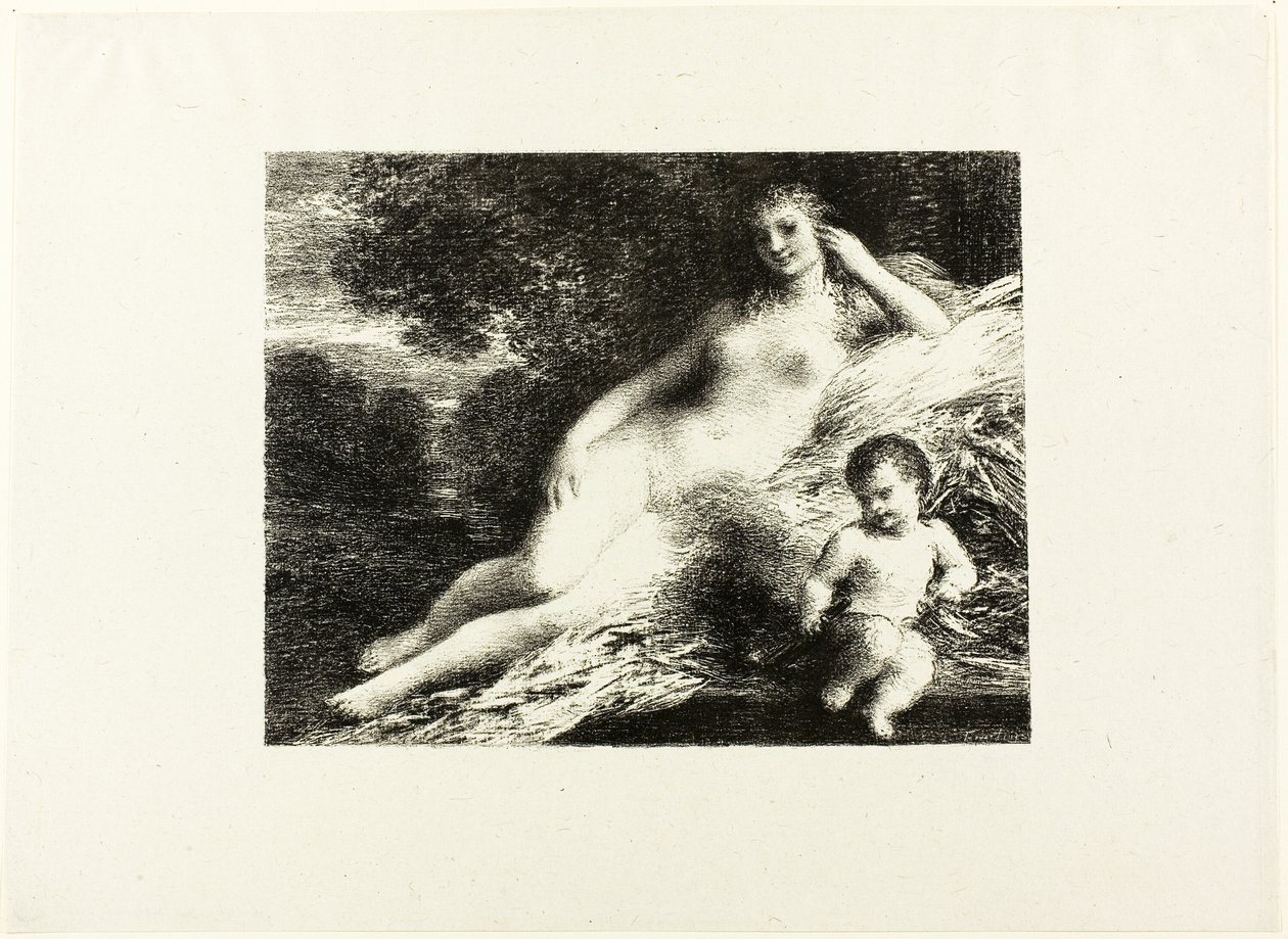Venus en Cupido, tweede plaat door Ignace Henri Jean Fantin Latour