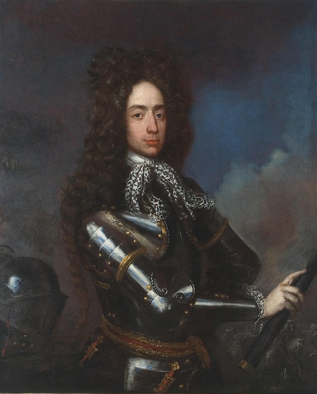 Portret van prins Jakub Ludwik Sobieski 1667-1737, 1690s door Henri Gascar