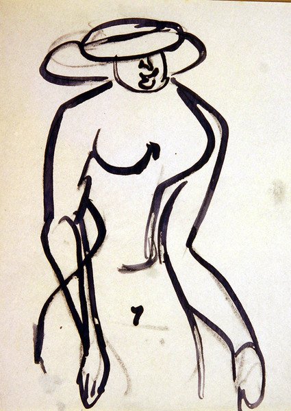 Wespentaille wandelaar door Henri Gaudier-Brzeska