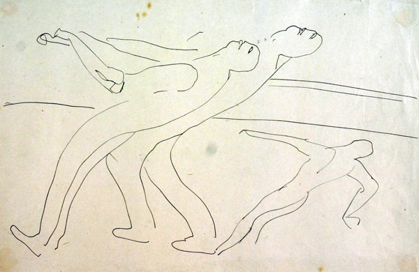 Mannen die sluisdeuren openen door Henri Gaudier-Brzeska