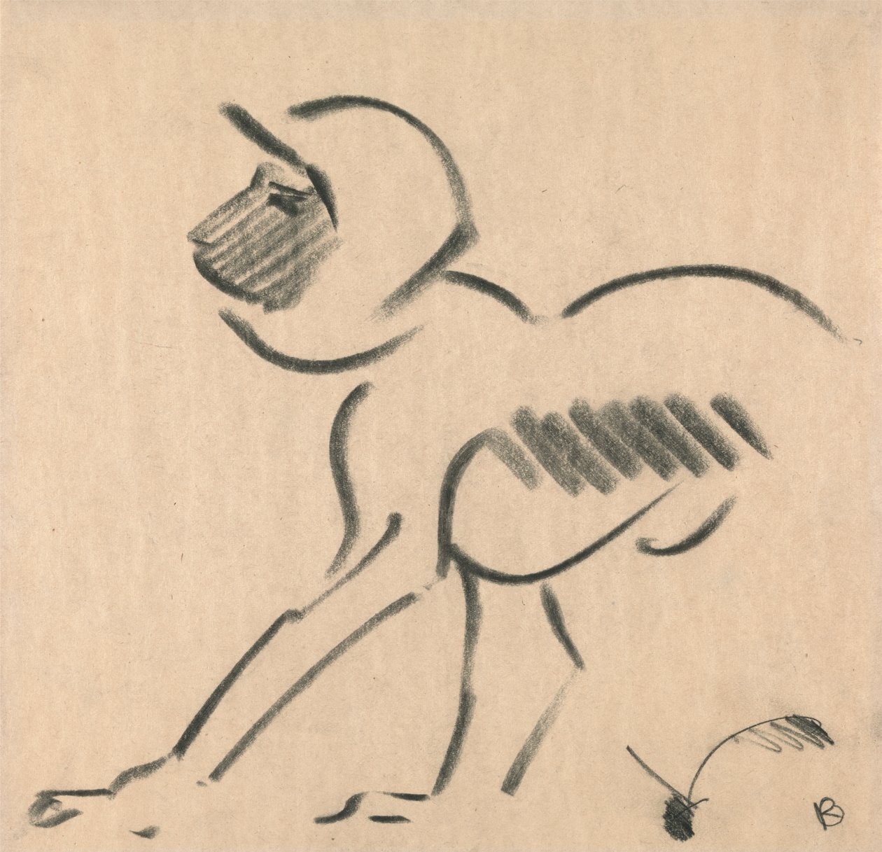 Hurkende Aap door Henri Gaudier Brzeska