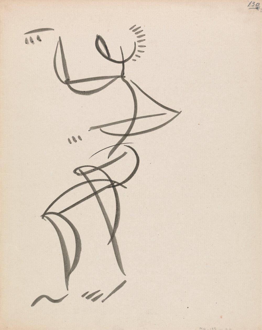 Dansende figuur door Henri Gaudier Brzeska