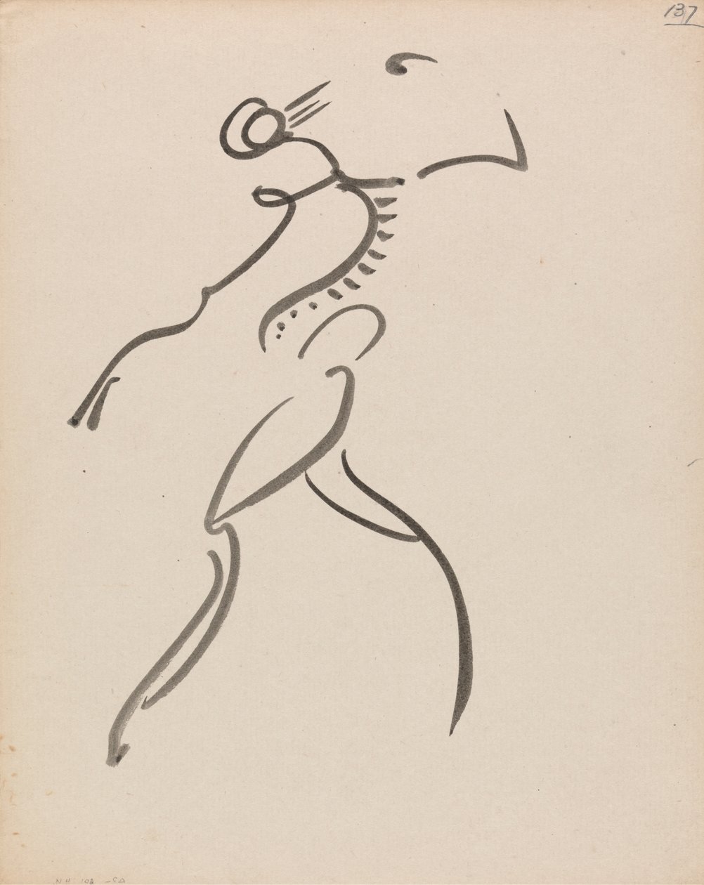 Dansende figuur, in profiel door Henri Gaudier Brzeska