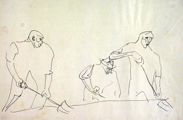 Arbeiders door Henri Gaudier Brzeska