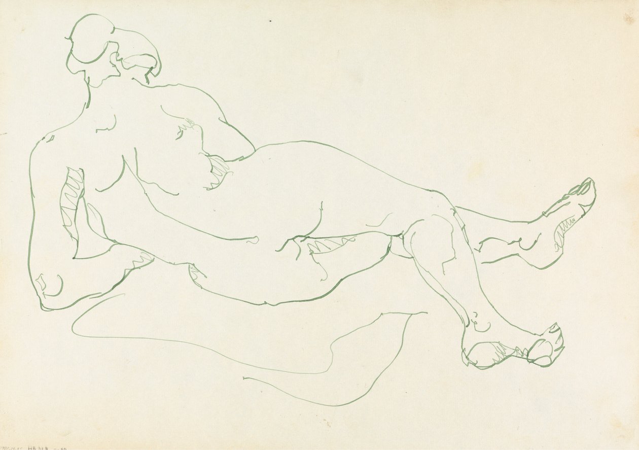 Liggende vrouwelijke figuur door Henri Gaudier Brzeska