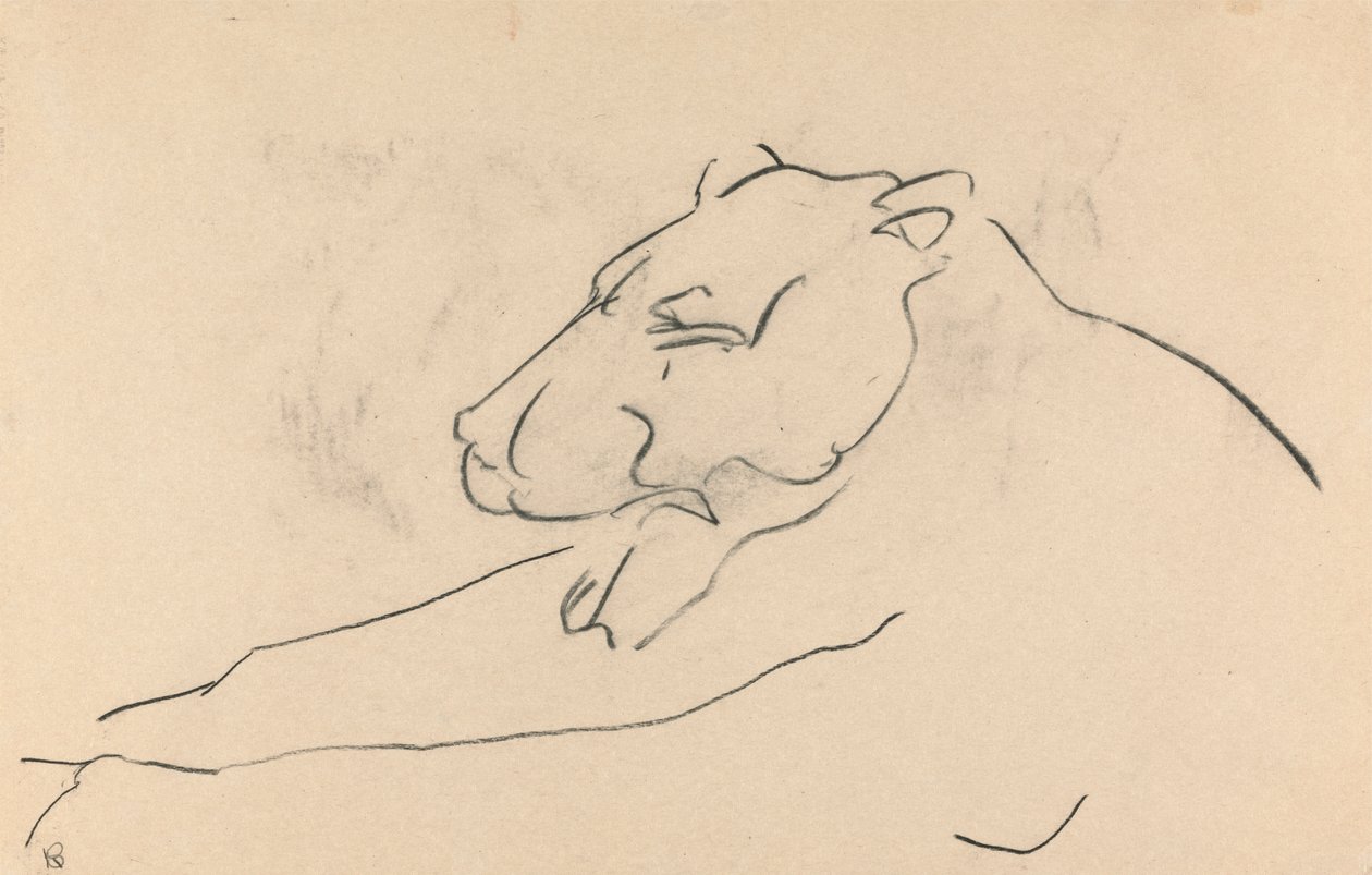 Liggende leeuwin door Henri Gaudier-Brzeska