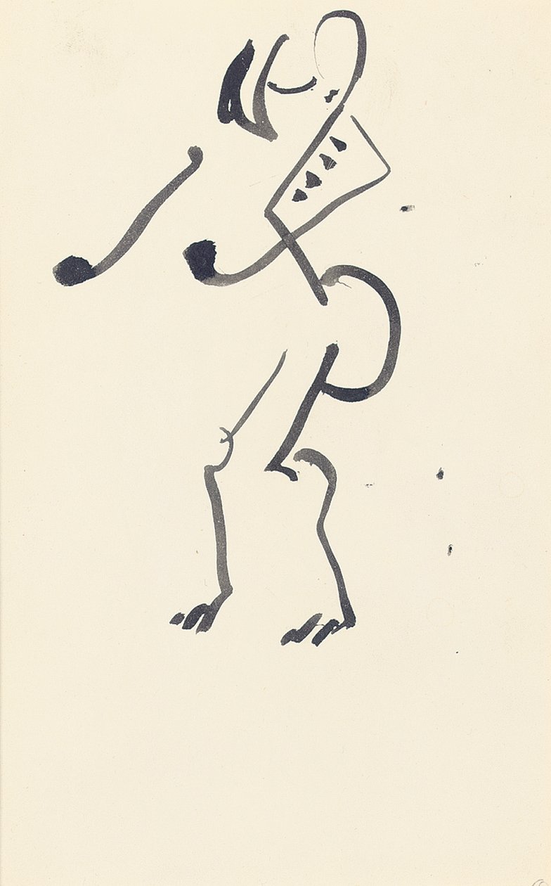 Studie voor "Rode Stenen Danser", 1914 door Henri Gaudier Brzeska