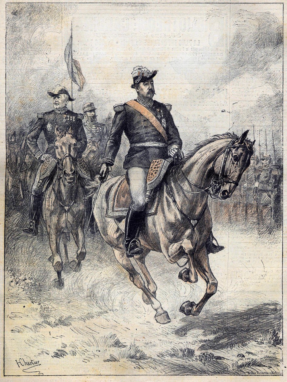Generaal Felix Gustave (Felix-Gustave) Saussier (1828-1905) in 1892 na Chartier