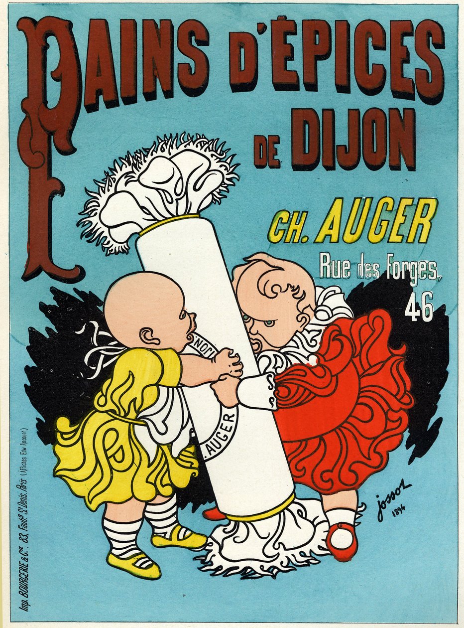 Eten en Drinken. Peperkoek van Dijon. Poster door Gustave Henri Jossot, Frankrijk door Henri Gustave Jossot