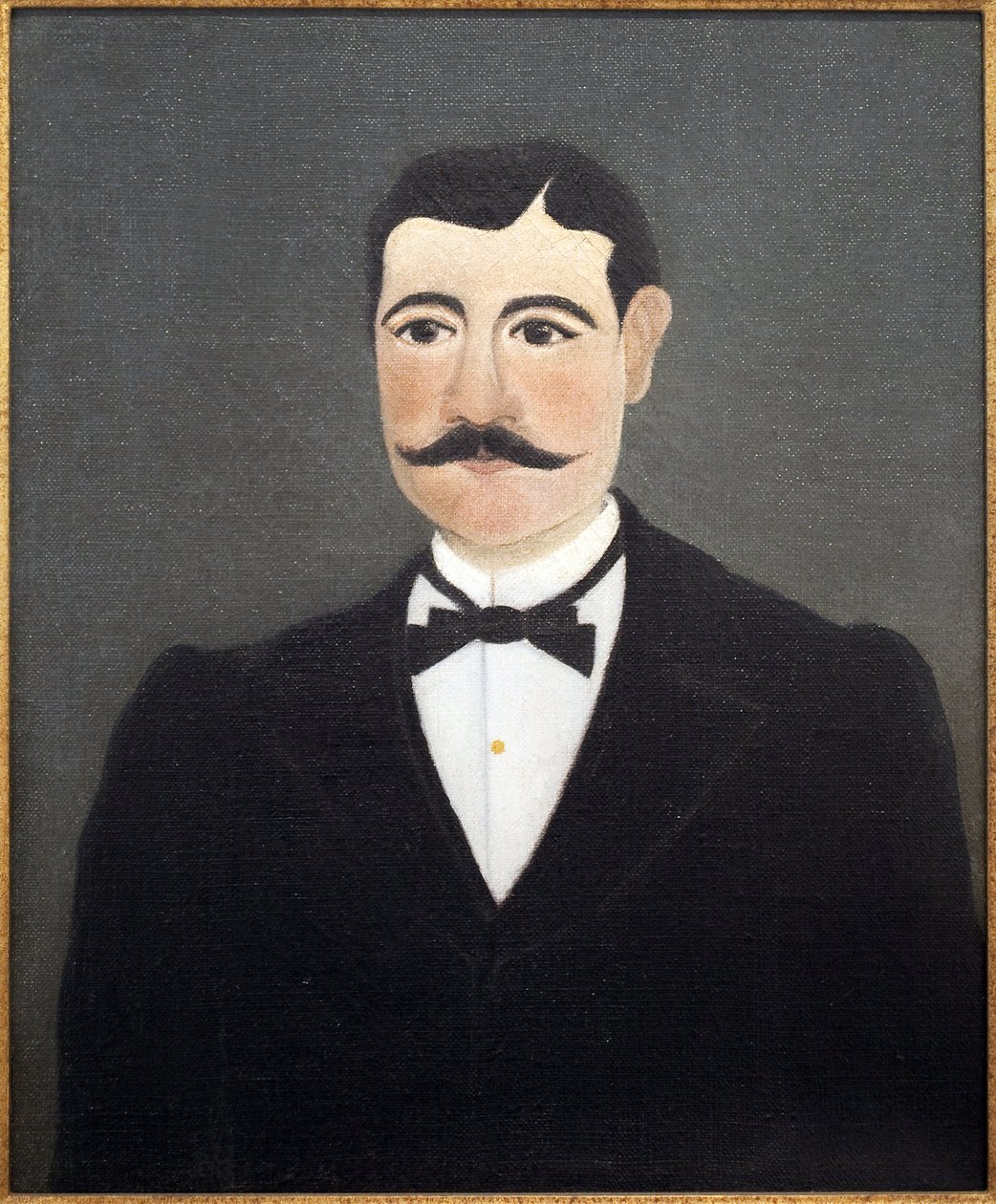 Portret van Frumence Biche in burgerkleding. Schilderij door Henri Rousseau, bekend als de Douanier, eind 19e-begin 20e eeuw, Franse kunst, Musee International d