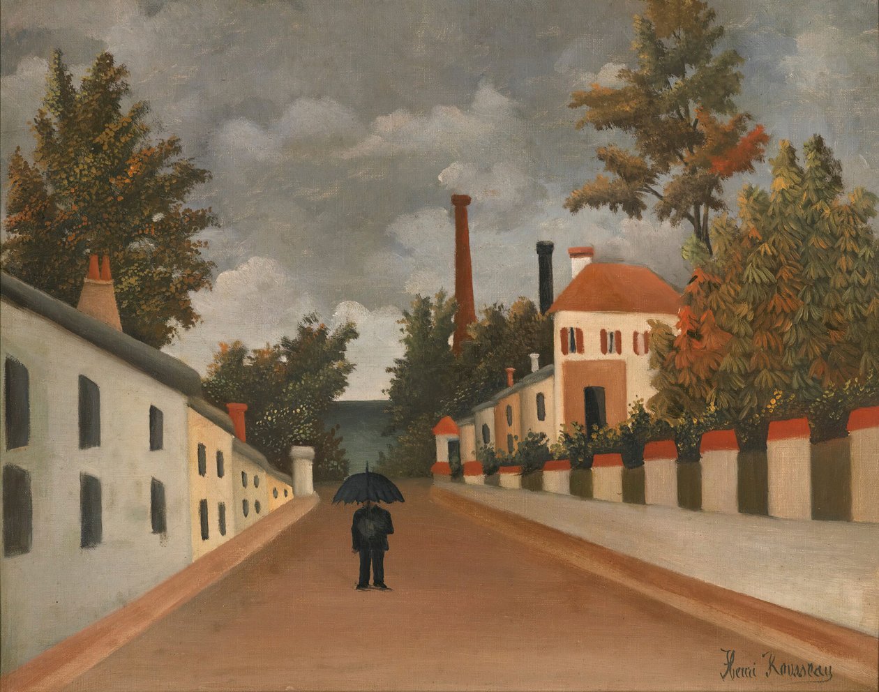 De buitenwijken van Parijs, ca. 1910 door Henri Rousseau
