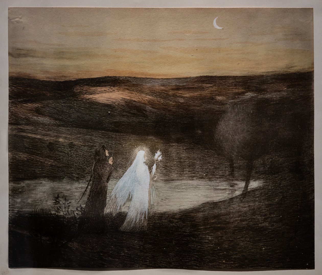Dante ontmoet Beatrice door Henri Jean Guillaume Martin
